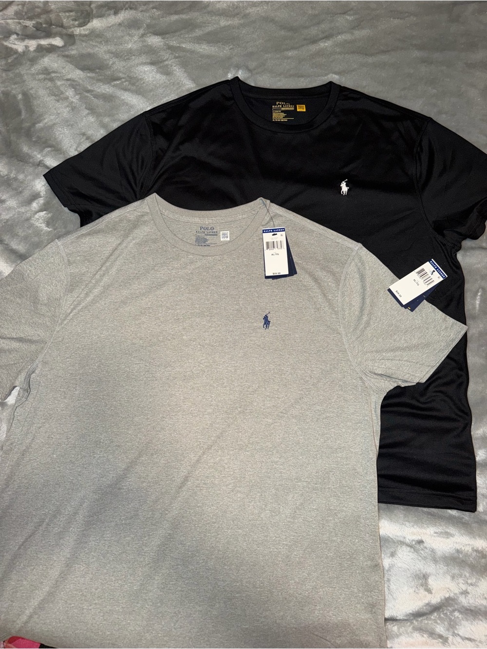 Polo by Ralph Lauren Short-Sleeve Crewneck Tee - Black & Light Gray